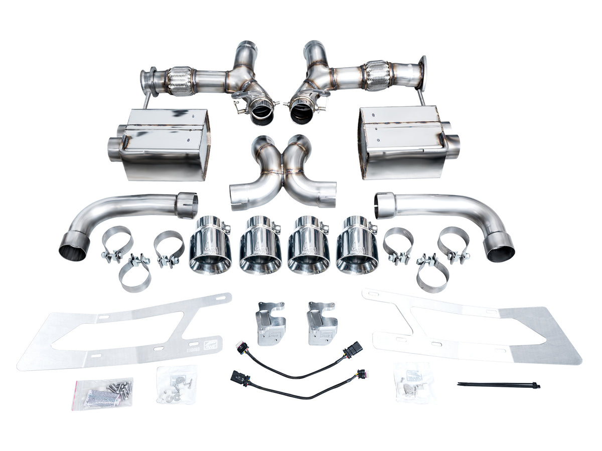 AWE C8 Corvette Z06 SwitchPath Exhaust - Chrome Silver Tip