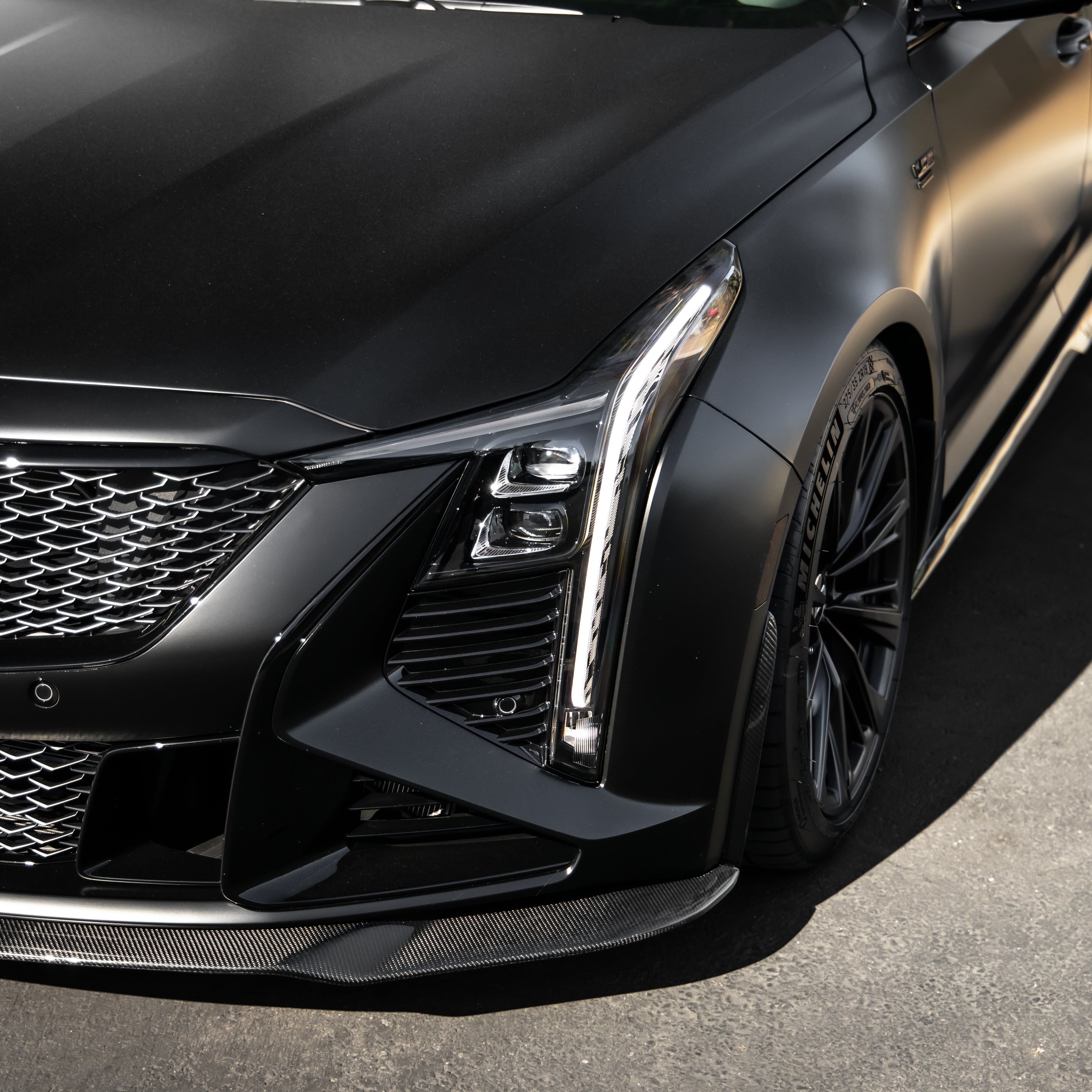 Cadillac CT5-V Blackwing Gloss Carbon Fiber Front Chin Splitter