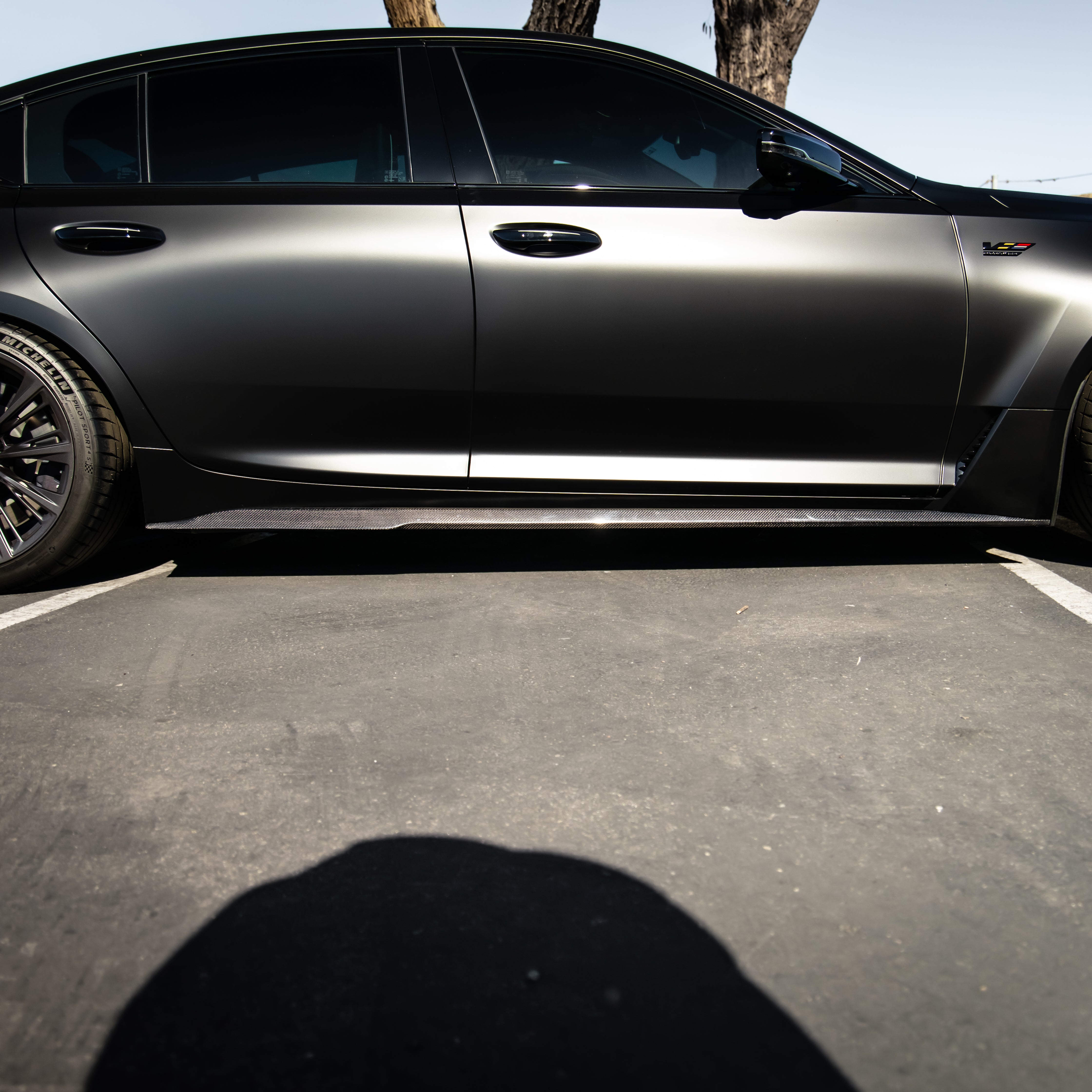 Cadillac CT5-V Blackwing Type-ST Gloss Carbon Fiber Side Rocker Panel Extensions