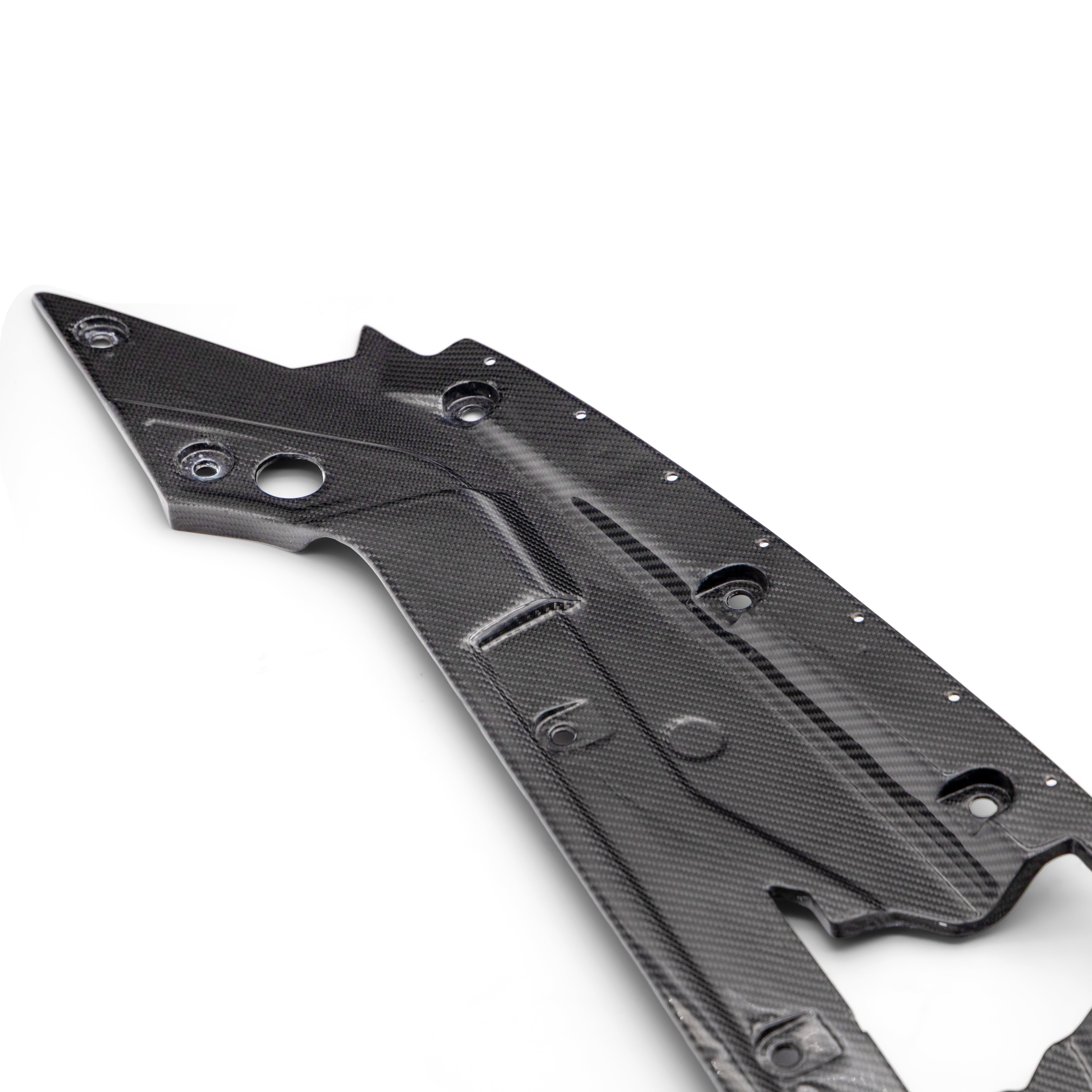 Cadillac CT5-V Blackwing Engine Panel Trim Radiator Cover Gloss Carbon Fiber 3pc Kit
