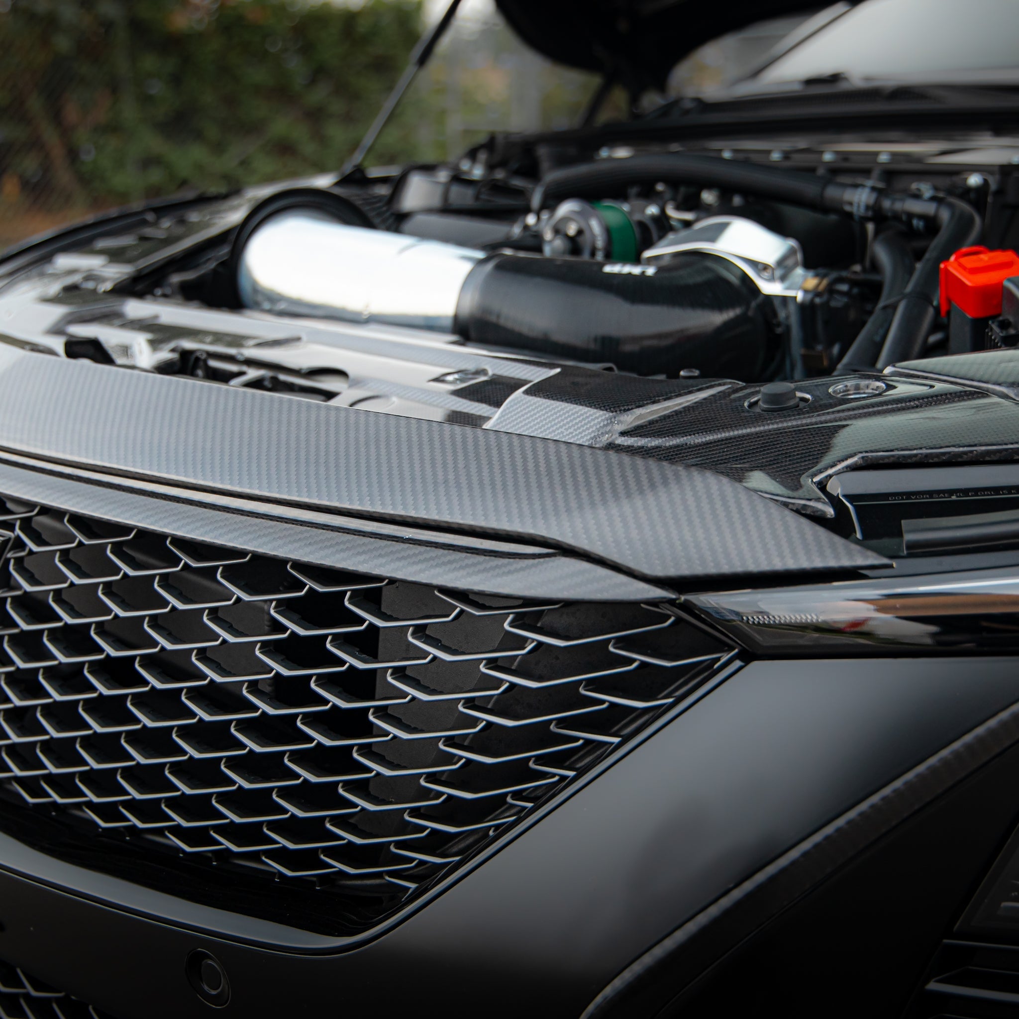 Cadillac CT5-V Blackwing Front Bumper Top Upper Shell Pre Preg Gloss Carbon Fiber Replacement