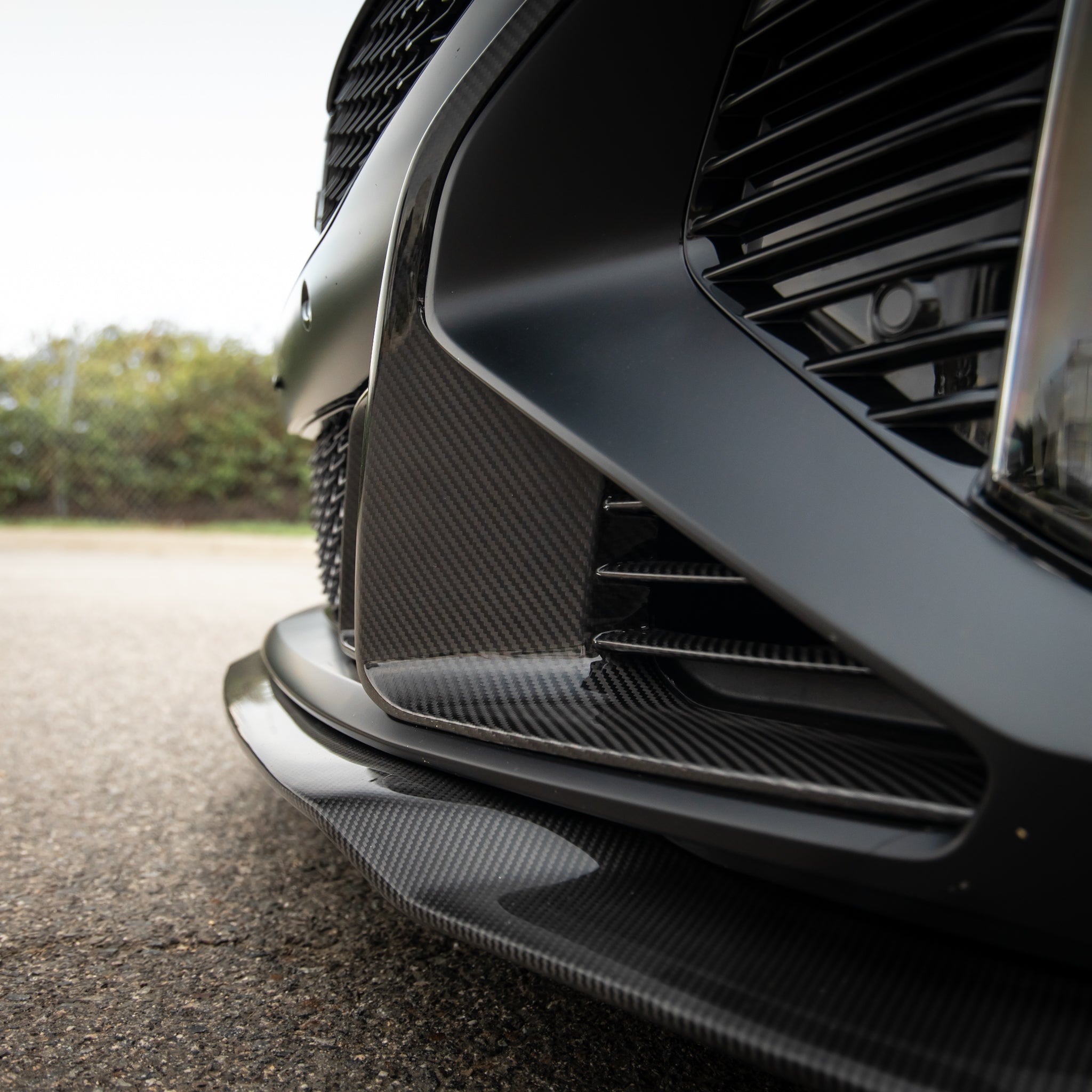 Cadillac CT5-V Blackwing Front Side Outer Grilles Pre Preg Gloss Carbon Fiber Pair
