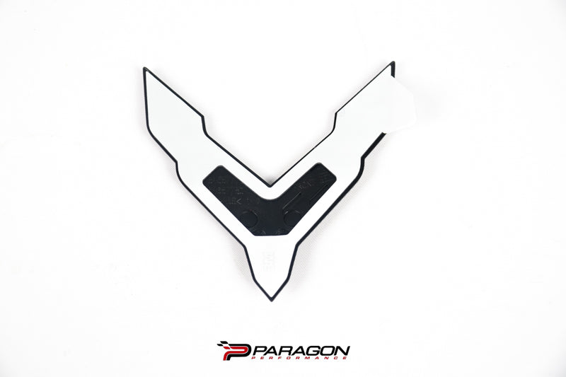 GM OEM 23+ Z06 Dark Stealth Crossed Flags Emblems