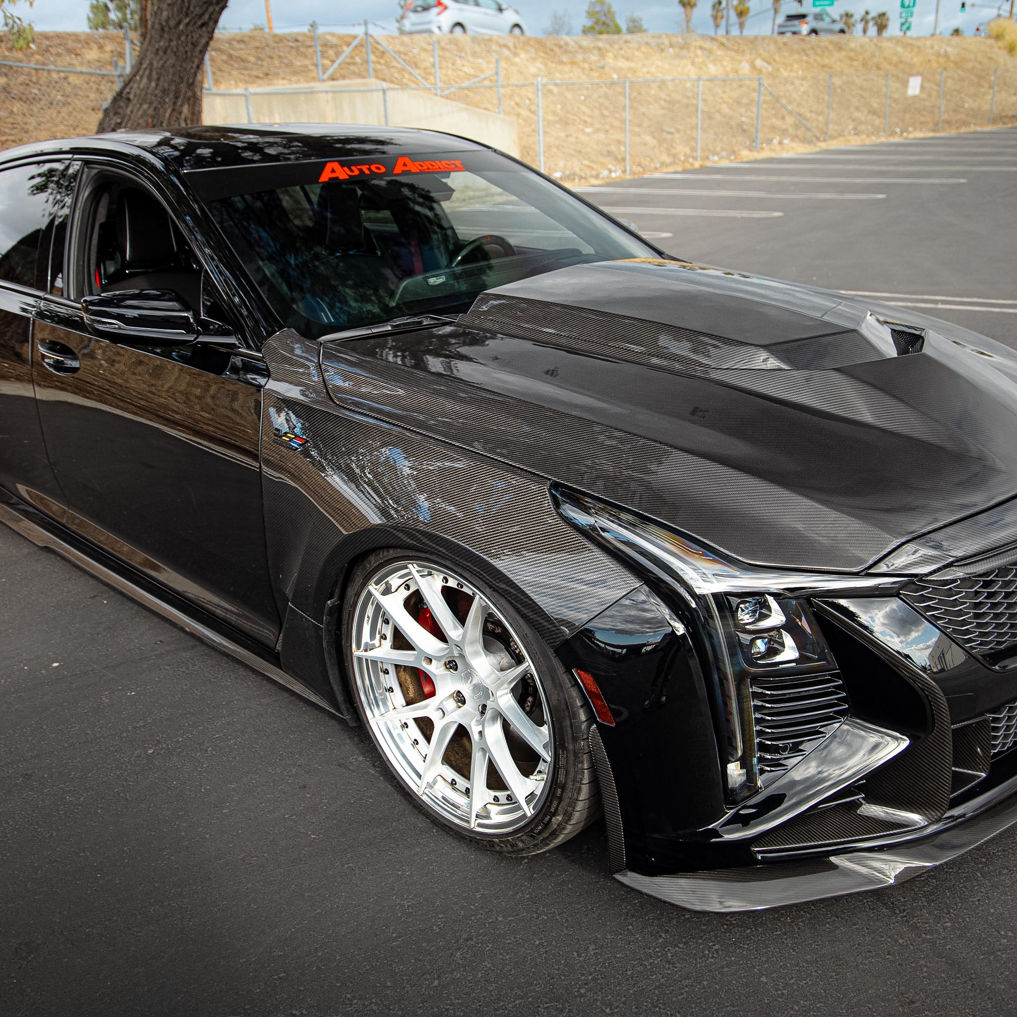 Cadillac CT5-V Blackwing Type-OE 4pc Fenders Pre-Preg Double Sided Carbon Fiber