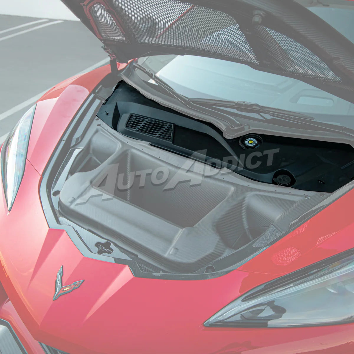 C8 Type-ZR1X ZTK Hood Functional Dry Carbon Fiber Double Sided 6PCS Kit