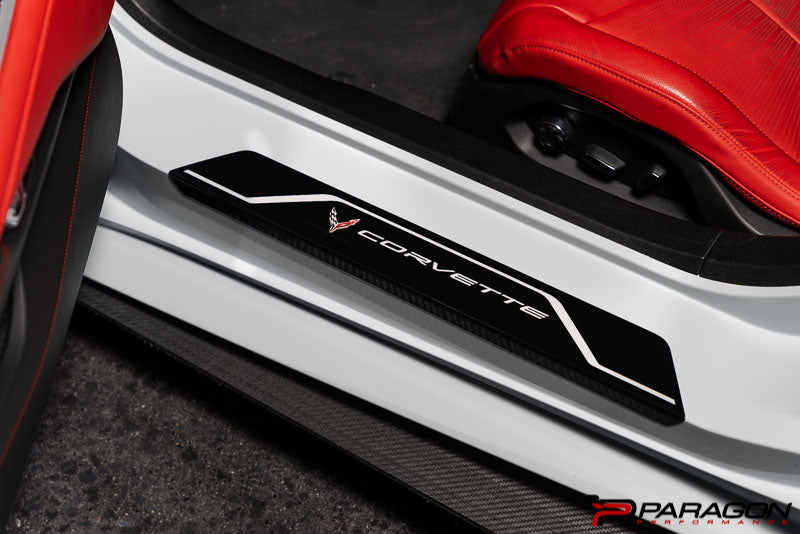 AMT C8 Corvette Carbon Flash "STINGRAY" Door Sill Plate Covers