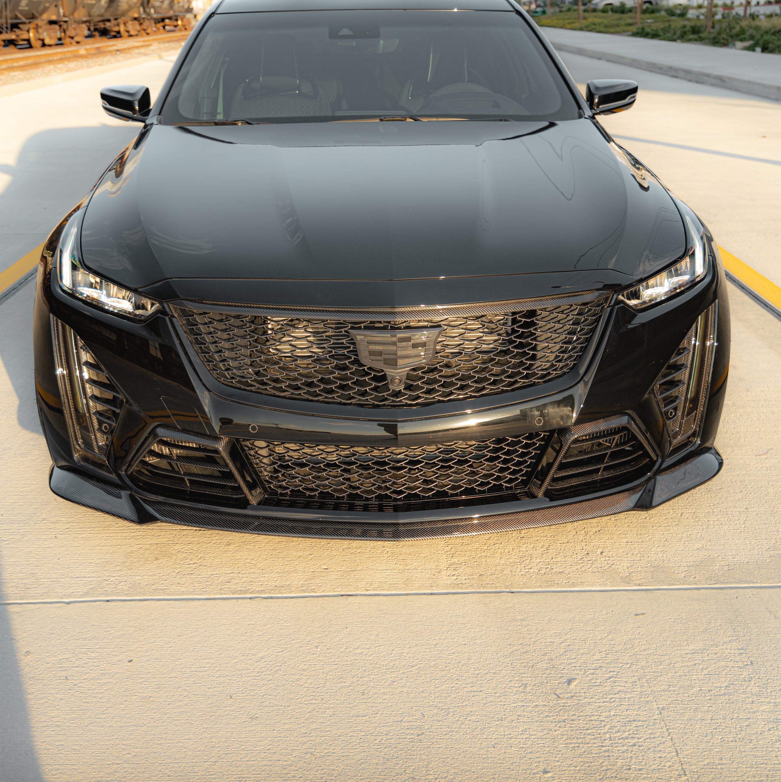 Cadillac CT5-V Blackwing Gloss Carbon Fiber Front Chin Splitter