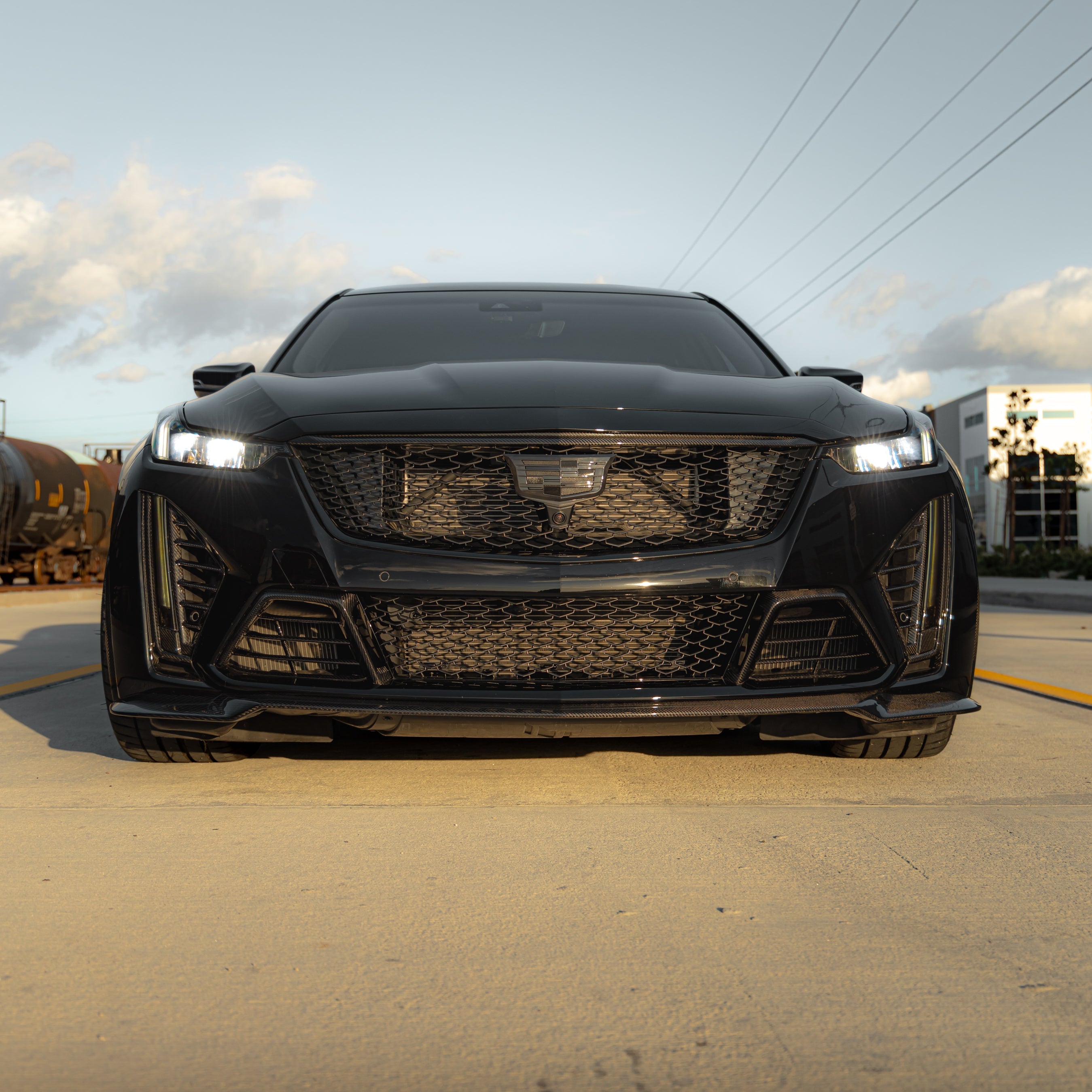 Cadillac CT5-V Blackwing Gloss Carbon Fiber Front Chin Splitter