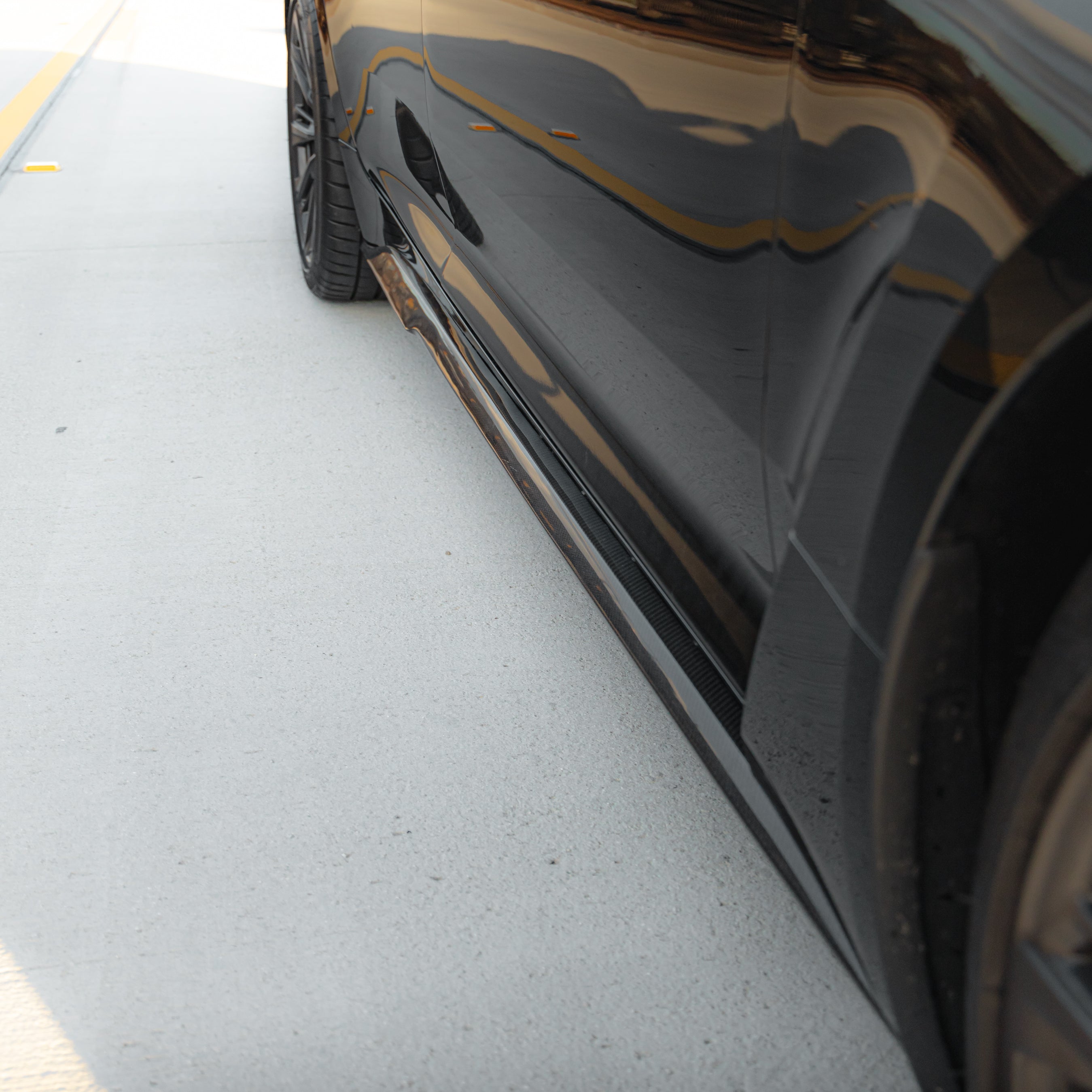 Cadillac CT5-V Blackwing Type-ST Gloss Carbon Fiber Side Rocker Panel Extensions