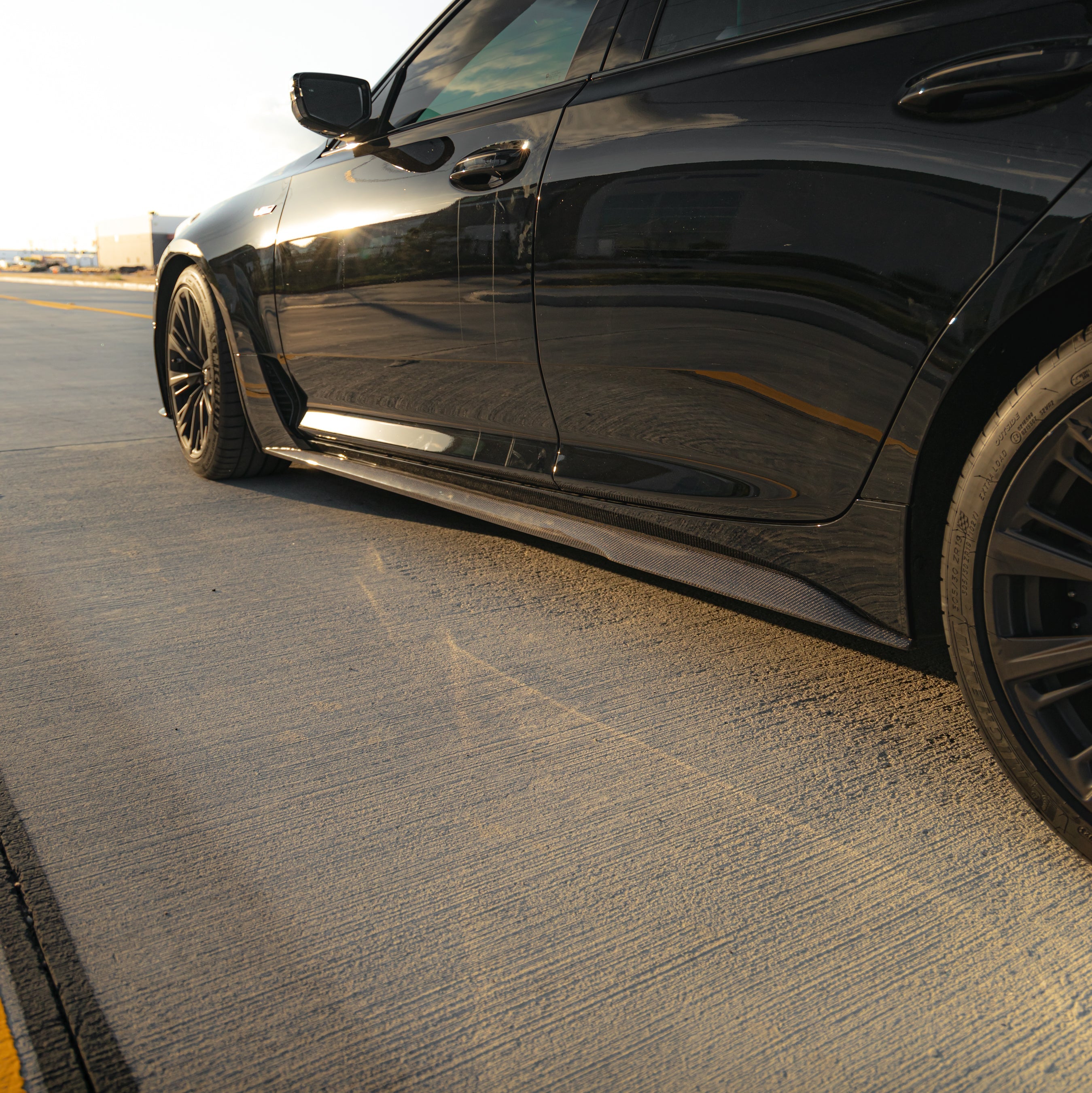 Cadillac CT5-V Blackwing Type-ST Gloss Carbon Fiber Side Rocker Panel Extensions