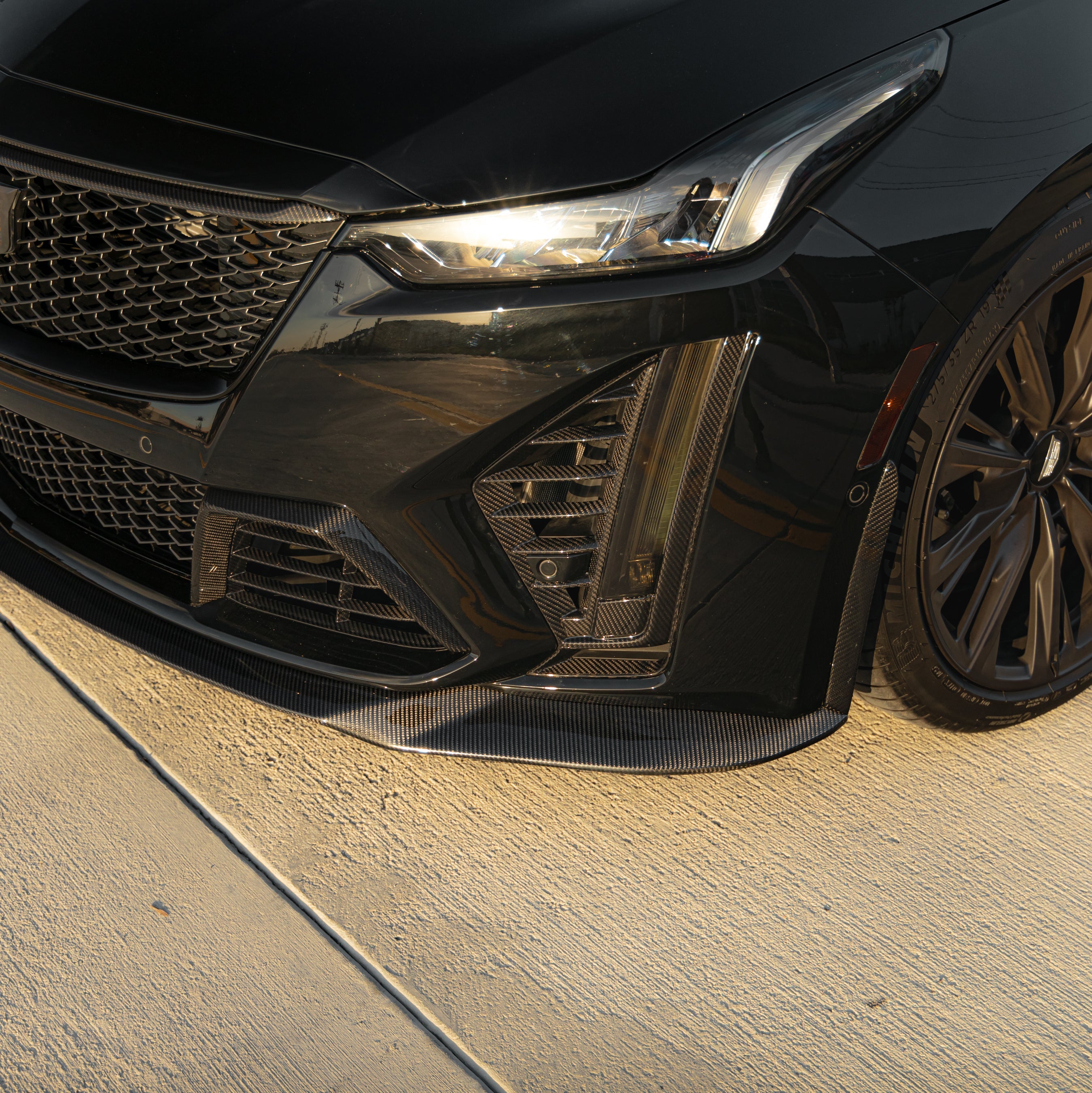 Cadillac CT5-V Blackwing Gloss Carbon Fiber Front Chin Splitter