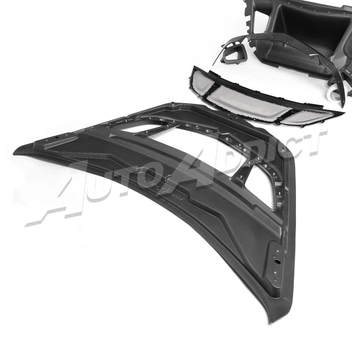 C8 Type-ZR1X ZTK Hood Functional Dry Carbon Fiber Double Sided 6PCS Kit