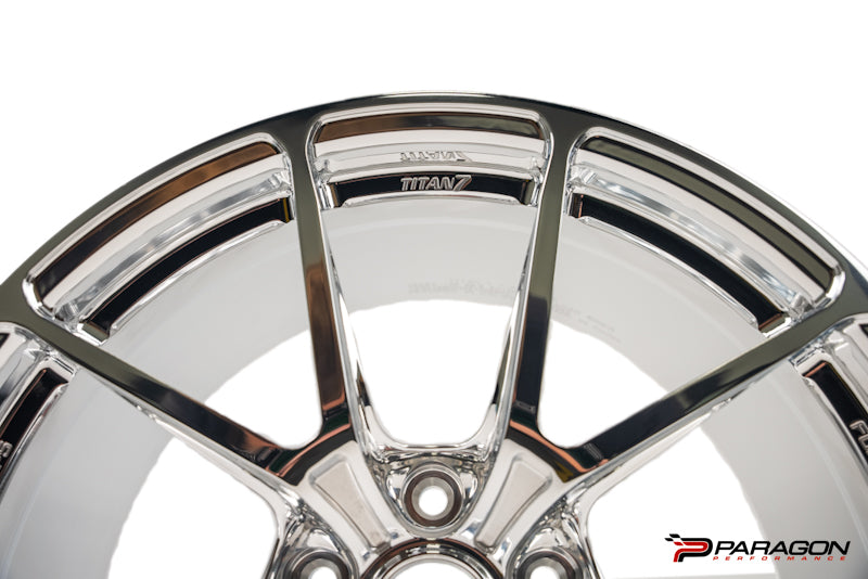 Titan 7 T-P5 18x10.5 19x12 5x120 Chevrolet C8 Corvette - Brushed Clear