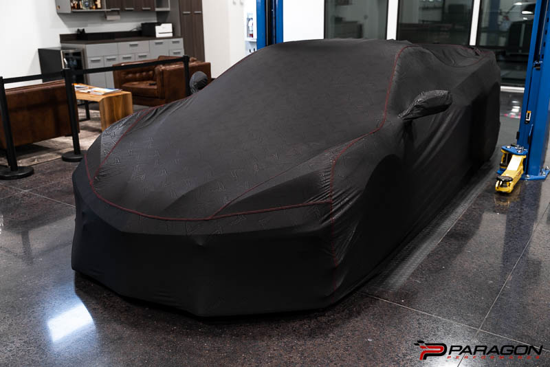 GM Premium Car Cover - Black installed for reference