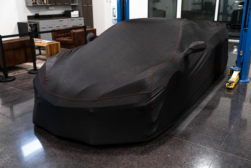 C8 Corvette Premium GM Car Cover - 70th Anniversary Black