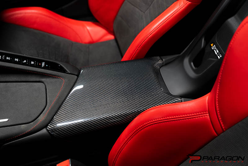 CCS C8 Corvette Carbon Fiber Center Console Lid Overlay