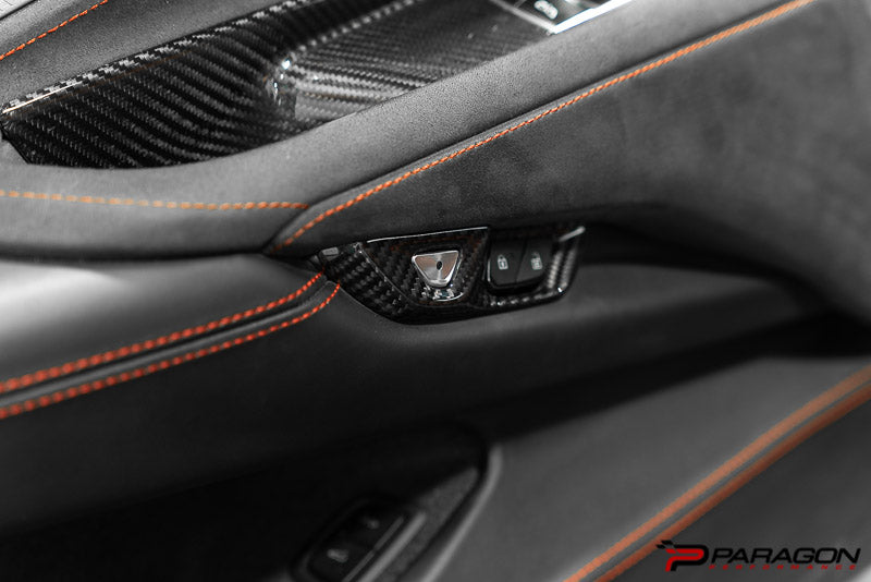 CCS C8 Corvette Carbon Fiber Lock Trim Overlay