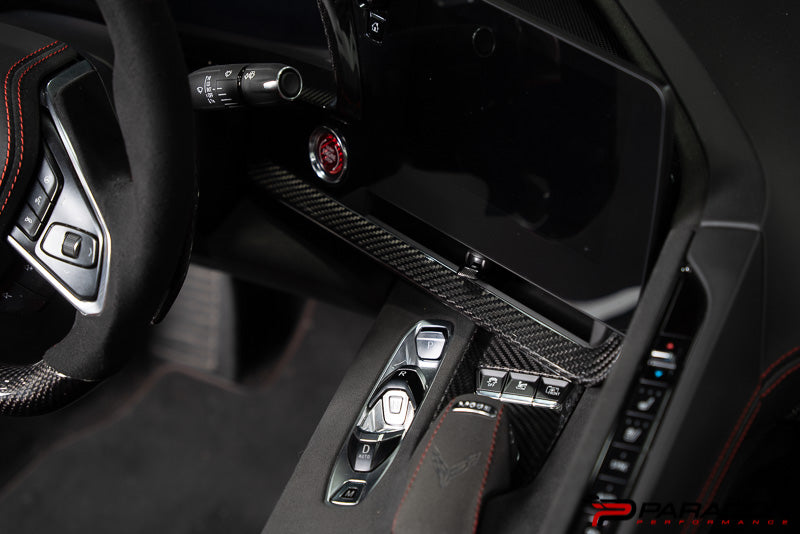 C8 Corvette Carbon Fiber Interior Trim - 3 Pc Kit - All Red