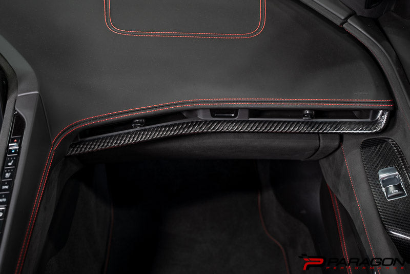 C8 Corvette Carbon Fiber Interior Trim - 3 Pc Kit - All Red