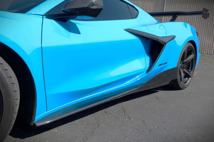 Chevrolet Corvette C8 Widebody Carbon Fiber Side Rocker Extensions