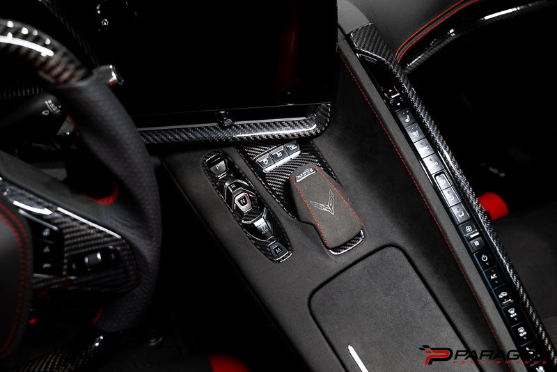 CCS C8 Corvette Carbon Fiber Mode Selector Trim Overlay