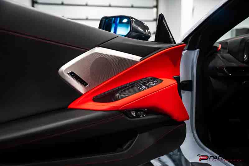 CCS C8 Corvette Carbon Fiber Window Switch Covers - COUPE
