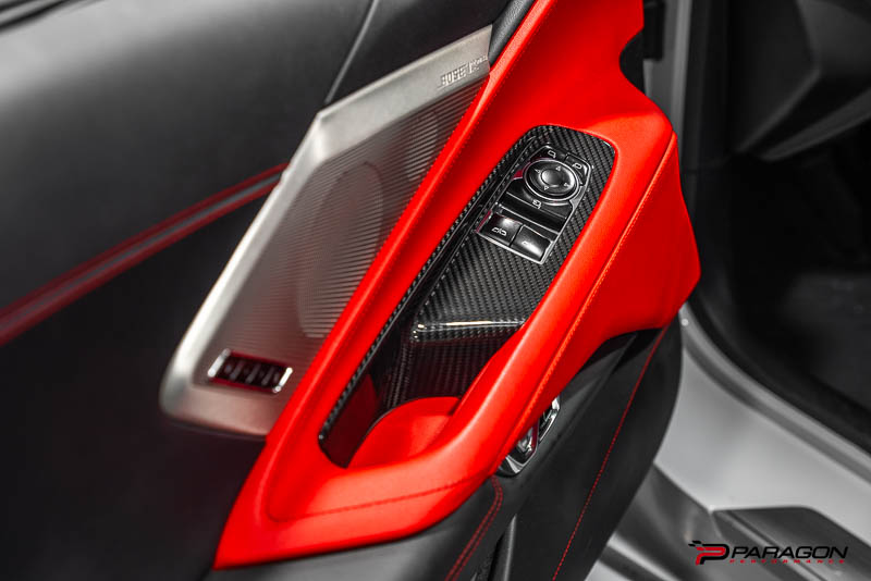 CCS C8 Corvette Carbon Fiber Window Switch Covers - COUPE