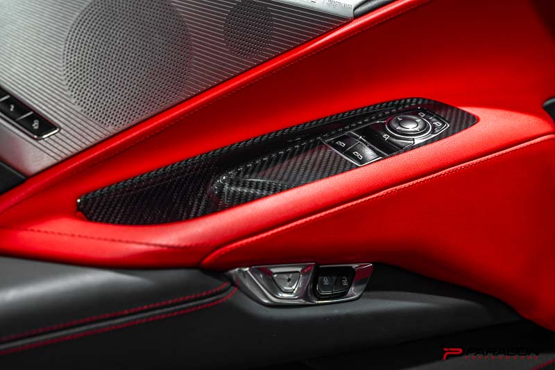 CCS C8 Corvette Carbon Fiber Window Switch Covers - COUPE