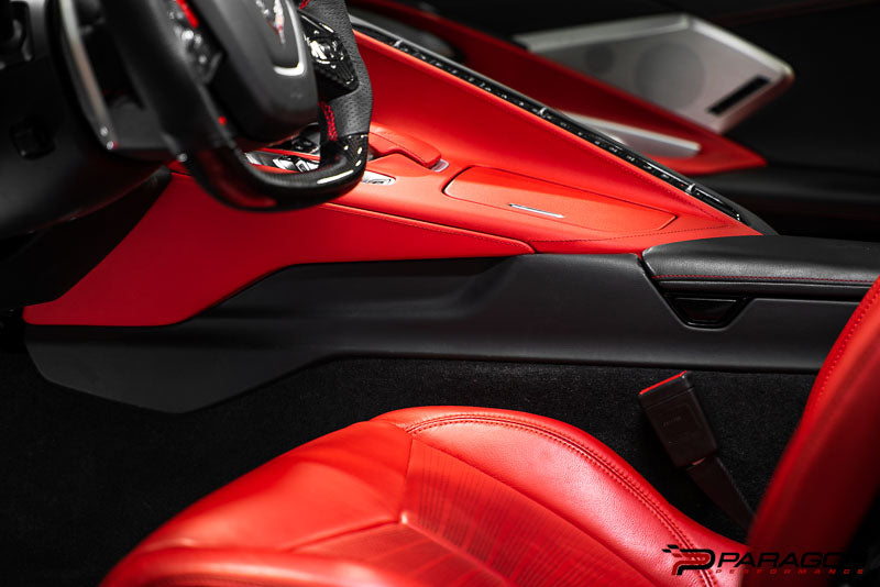CCS C8 Corvette Carbon Fiber Lower Center Console Trim Overlays