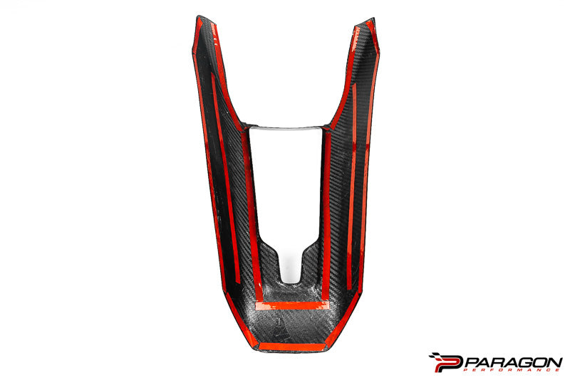 CCS C8 Corvette Red Carbon Fiber Rear Waterfall Overlay