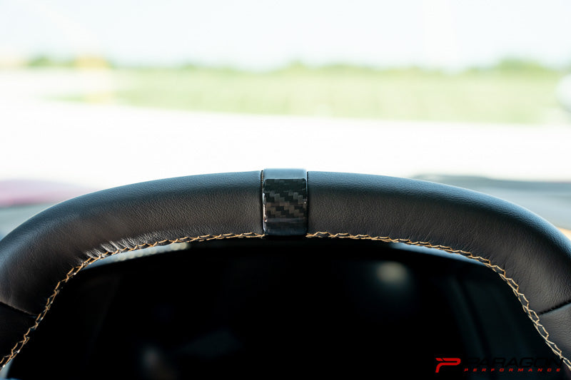 CCS C8 Corvette Blue Carbon Fiber 12 Oclock Steering Wheel Trim