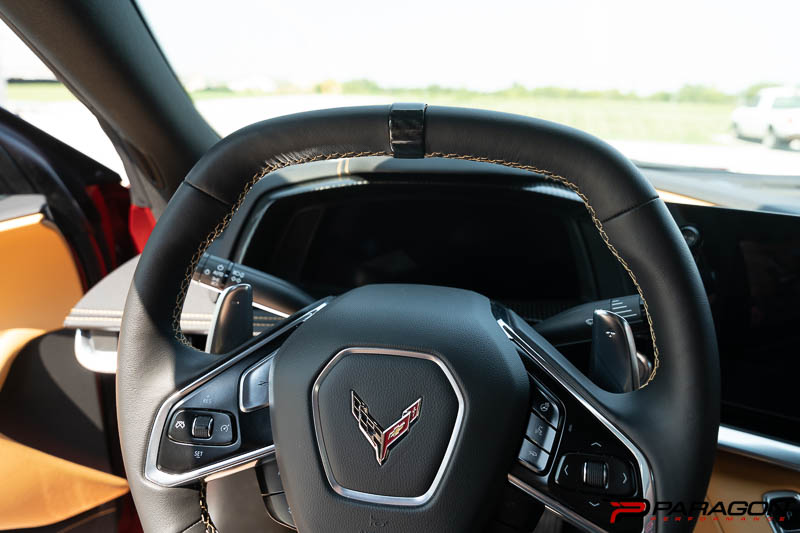 CCS C8 Corvette Blue Carbon Fiber 12 Oclock Steering Wheel Trim