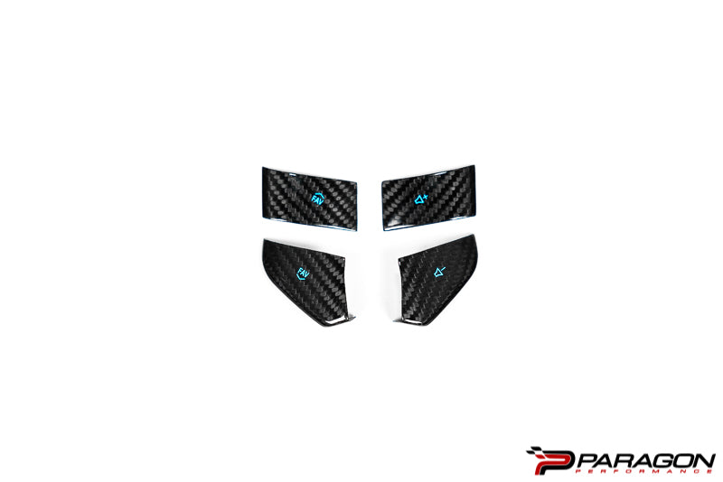 CCS Steering Wheel Carbon Fiber Button Covers 4PC - C8 Corvette