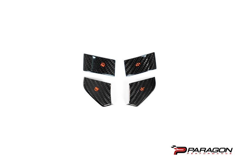 CCS Steering Wheel Carbon Fiber Button Covers 4PC - C8 Corvette