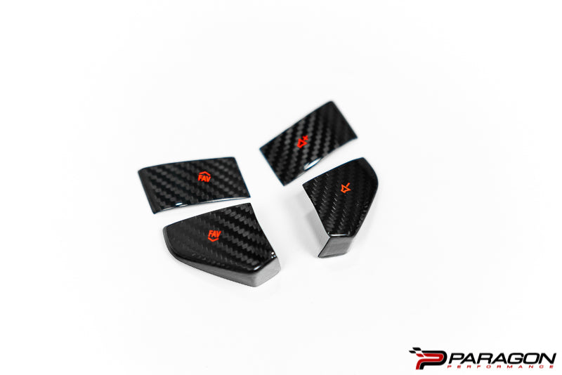 CCS Steering Wheel Carbon Fiber Button Covers 4PC - C8 Corvette