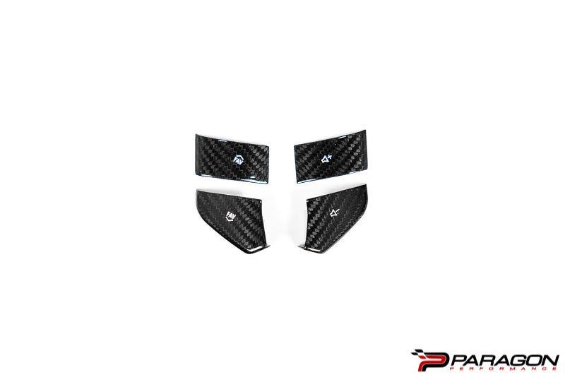 CCS Steering Wheel Carbon Fiber Button Covers 4PC - C8 Corvette