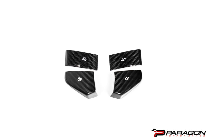 CCS Steering Wheel Carbon Fiber Button Covers 4PC - C8 Corvette