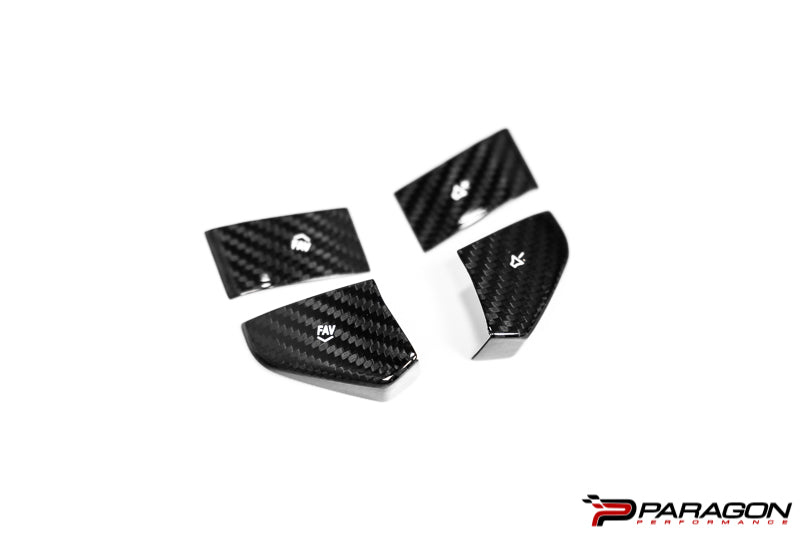 CCS Steering Wheel Carbon Fiber Button Covers 4PC - C8 Corvette