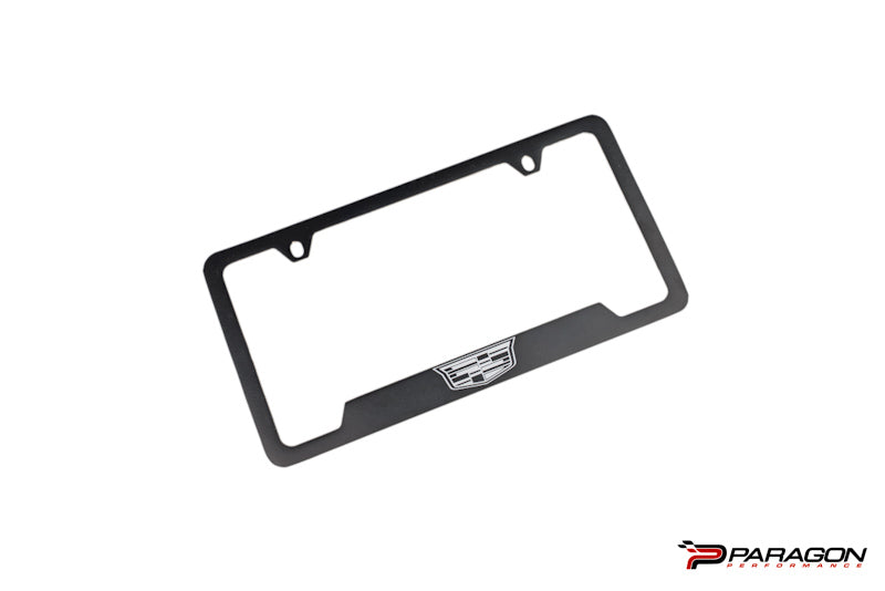 GM OEM Black License Plate Frame with Cadillac Logo