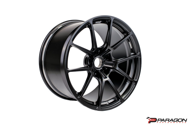Titan 7 T-P5 18x10.5 19x12 5x120 Chevrolet C8 Corvette - Machine Black