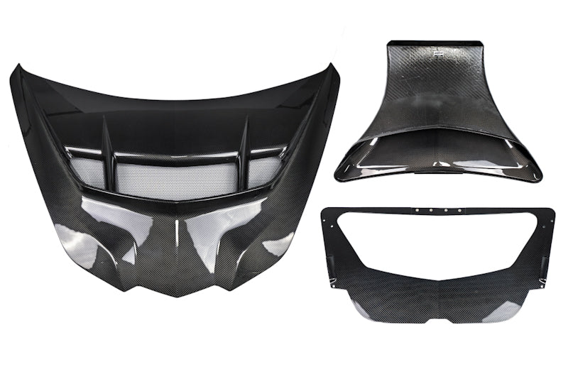 AGM C8 Corvette ZR1 Carbon Fiber Functional Race Spec Hood - With Air Duct