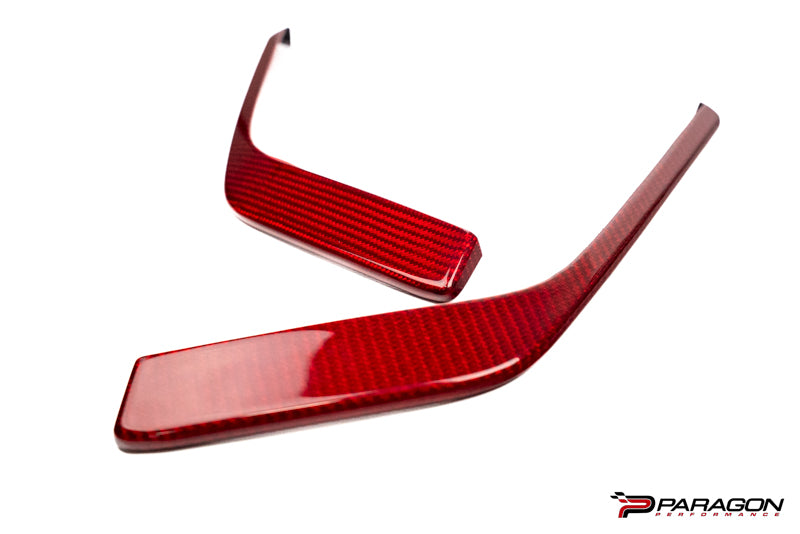 CCS C8 Corvette Carbon Fiber 3PC Upper Dashboard Trim - RED