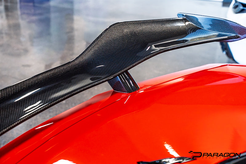 CCS Z07 High Wing Spoiler for C8 Wide Body - Carbon Fiber or Carbon Flash