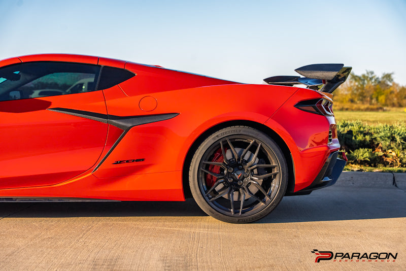 CCS Z07 High Wing Spoiler for C8 Wide Body - Carbon Fiber or Carbon Flash