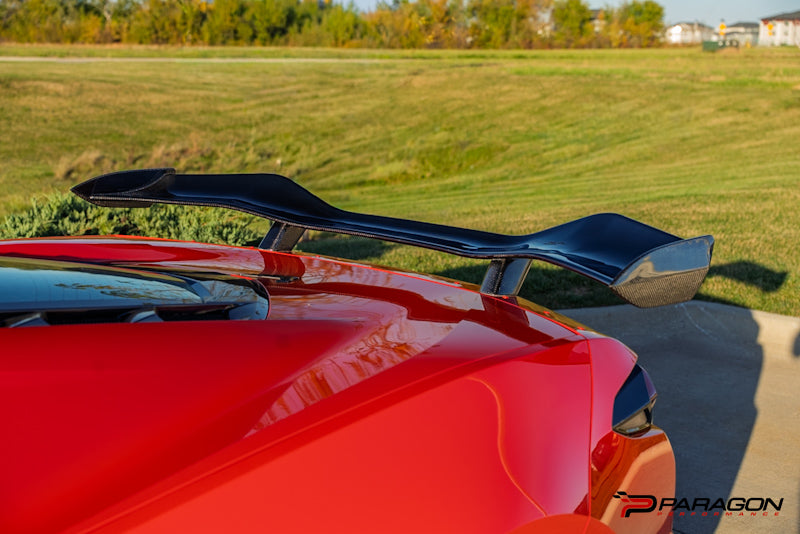 CCS Z07 High Wing Spoiler for C8 Wide Body - Carbon Fiber or Carbon Flash