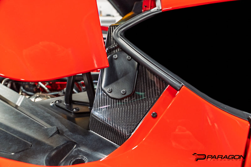 C8 Corvette O6G-Ultra B-Pillar Covers - Carbon Fiber
