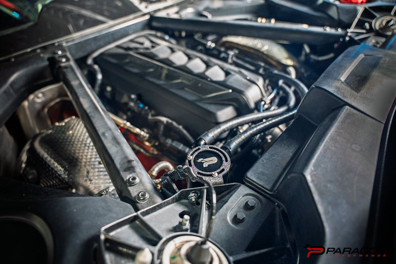 Paragon Performance C8 Corvette Oil Catch Can - Coupe & Convertible