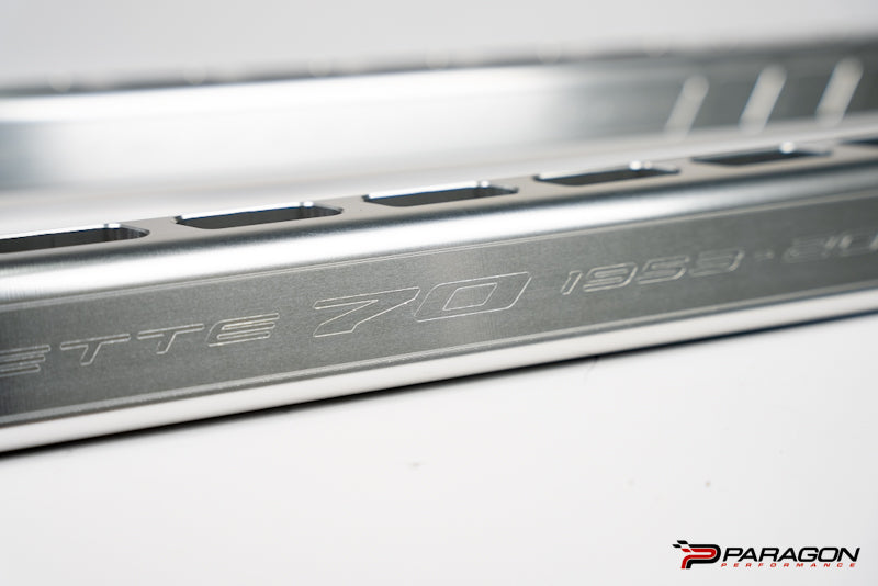 C8 Corvette "70th" Billet Strut Tower Support Bars - Raw Finish