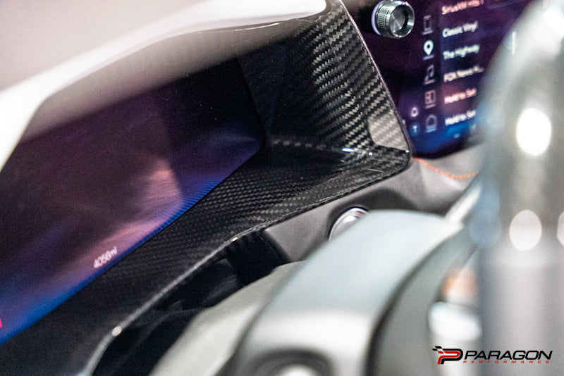 CCS 26+ C8 Corvette Carbon Fiber Gauge Cluster Trim Overlay