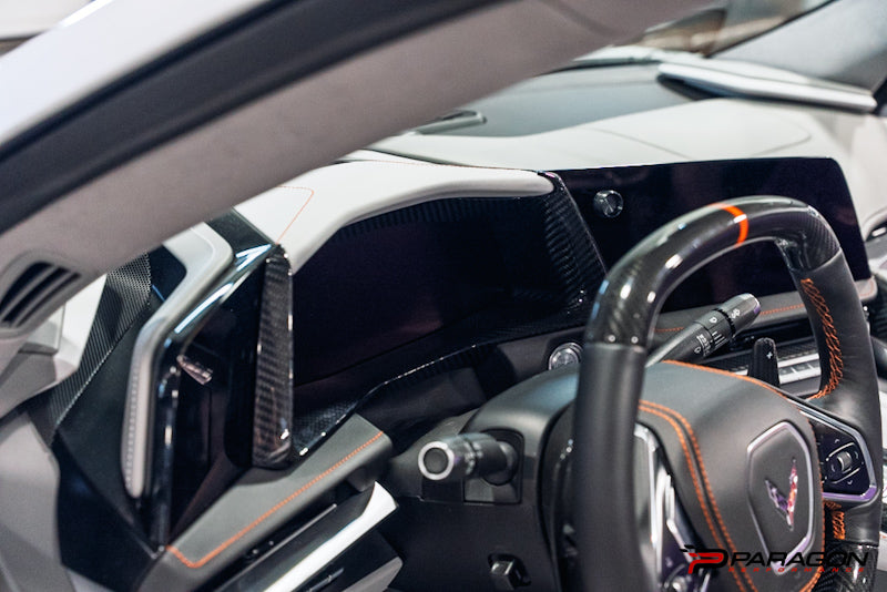 CCS 26+ C8 Corvette Carbon Fiber Gauge Cluster Trim Overlay